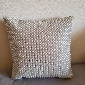 Accent Pillow with Diamond and Pearl Beading
